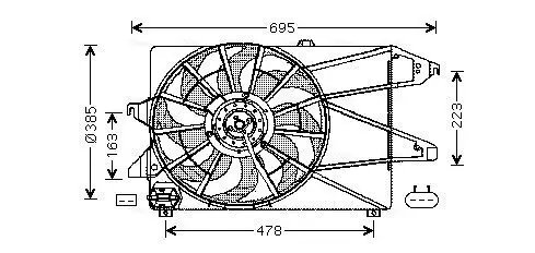 Lüfter, Motorkühlung 12 V AVA QUALITY COOLING FD7504