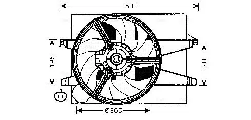 Lüfter, Motorkühlung 12 V AVA QUALITY COOLING FD7541