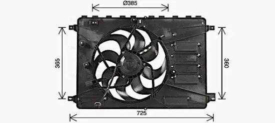 Lüfter, Motorkühlung 12 V AVA QUALITY COOLING FD7554 Bild Lüfter, Motorkühlung 12 V AVA QUALITY COOLING FD7554