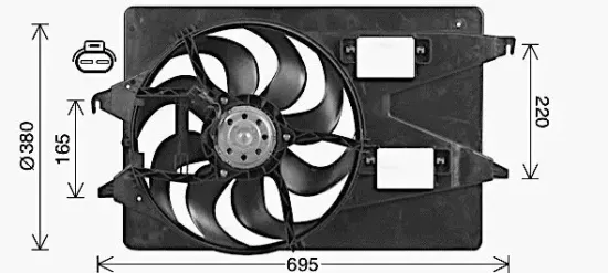 Lüfter, Motorkühlung 12 V AVA QUALITY COOLING FD7555 Bild Lüfter, Motorkühlung 12 V AVA QUALITY COOLING FD7555