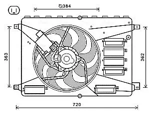 Lüfter, Motorkühlung AVA QUALITY COOLING FD7556