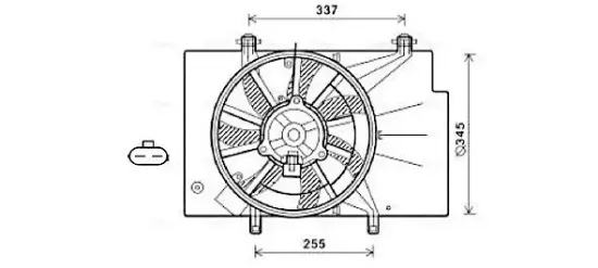 Lüfter, Motorkühlung 12 V AVA QUALITY COOLING FD7559 Bild Lüfter, Motorkühlung 12 V AVA QUALITY COOLING FD7559