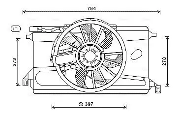 Lüfter, Motorkühlung 12 V AVA QUALITY COOLING FD7561