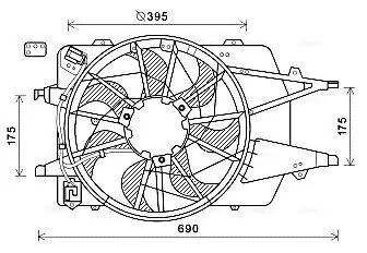 Lüfter, Motorkühlung 12 V AVA QUALITY COOLING FD7577