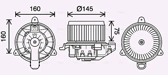 Innenraumgebläse 12 V AVA QUALITY COOLING FD8626