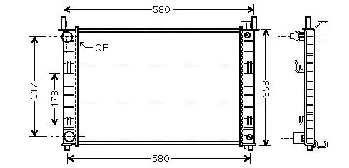 Kühler, Motorkühlung AVA QUALITY COOLING FDA2324