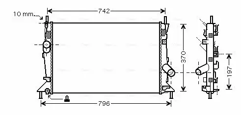 Kühler, Motorkühlung AVA QUALITY COOLING FDA2370 Bild Kühler, Motorkühlung AVA QUALITY COOLING FDA2370