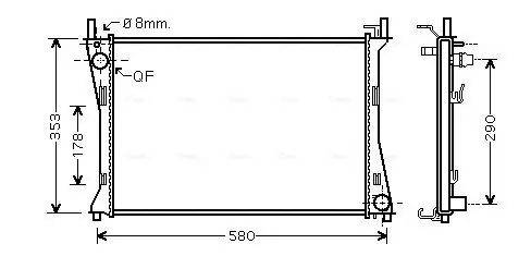 Kühler, Motorkühlung AVA QUALITY COOLING FDA2400 Bild Kühler, Motorkühlung AVA QUALITY COOLING FDA2400