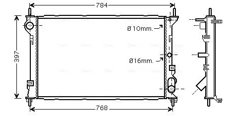 Kühler, Motorkühlung AVA QUALITY COOLING FDA2411