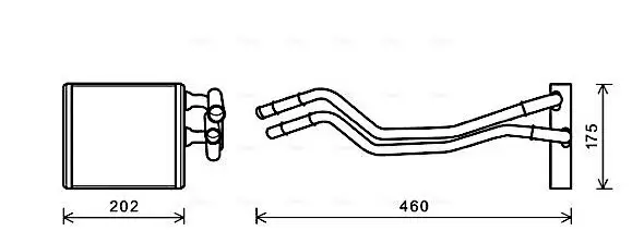 Wärmetauscher, Innenraumheizung AVA QUALITY COOLING FDA6455
