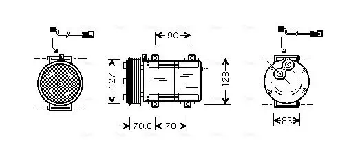 Kompressor, Klimaanlage AVA Clever Choice FDAK281 Bild Kompressor, Klimaanlage AVA Clever Choice FDAK281