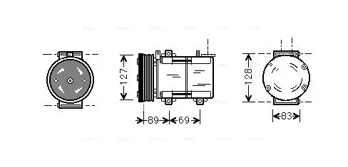 Kompressor, Klimaanlage AVA QUALITY COOLING FDAK322