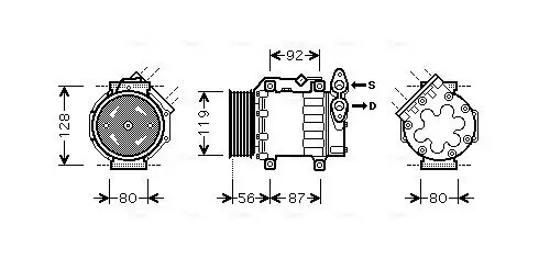 Kompressor, Klimaanlage AVA QUALITY COOLING FDAK431 Bild Kompressor, Klimaanlage AVA QUALITY COOLING FDAK431