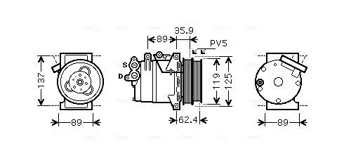 Kompressor, Klimaanlage AVA QUALITY COOLING FDAK433 Bild Kompressor, Klimaanlage AVA QUALITY COOLING FDAK433