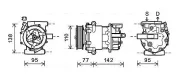 Kompressor, Klimaanlage 12 V AVA QUALITY COOLING FDAK470