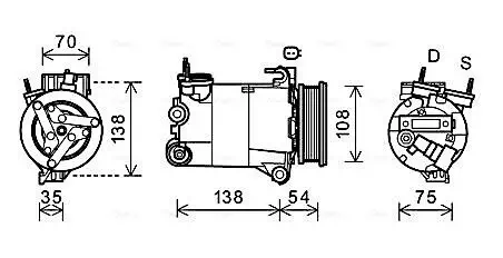 Kompressor, Klimaanlage AVA QUALITY COOLING FDAK478