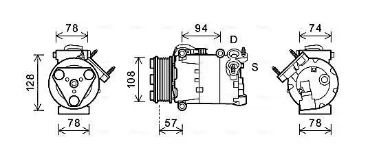 Kompressor, Klimaanlage AVA QUALITY COOLING FDAK482