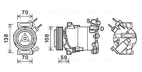 Kühler, Motorkühlung AVA QUALITY COOLING FDA2421 Bild Kühler, Motorkühlung AVA QUALITY COOLING FDA2421