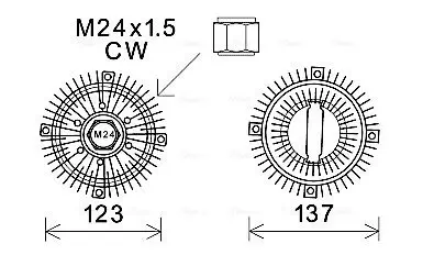 Kupplung, Kühlerlüfter AVA QUALITY COOLING FDC446