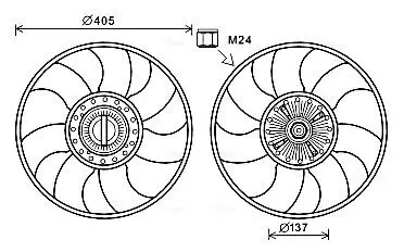 Lüfter, Motorkühlung AVA QUALITY COOLING FDF609