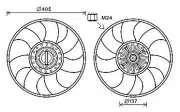 Lüfter, Motorkühlung AVA QUALITY COOLING FDF609