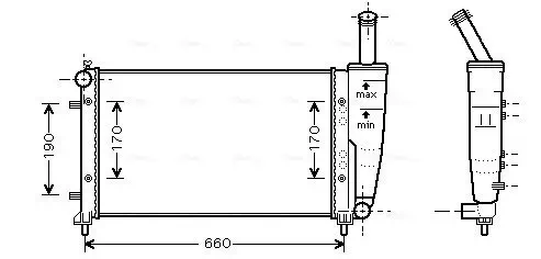 Kühler, Motorkühlung AVA QUALITY COOLING FTA2290 Bild Kühler, Motorkühlung AVA QUALITY COOLING FTA2290