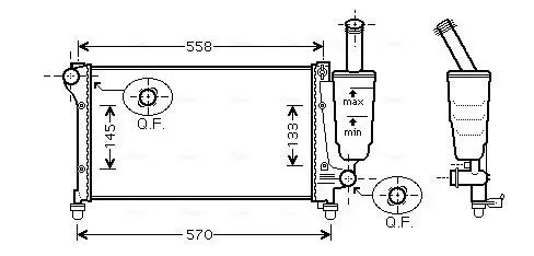 Kühler, Motorkühlung AVA QUALITY COOLING FT2291