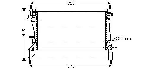 Kühler, Motorkühlung AVA QUALITY COOLING FTA2380