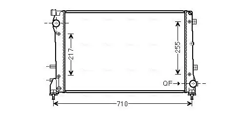 Kühler, Motorkühlung AVA QUALITY COOLING FT2390