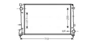 Kühler, Motorkühlung AVA QUALITY COOLING FT2390