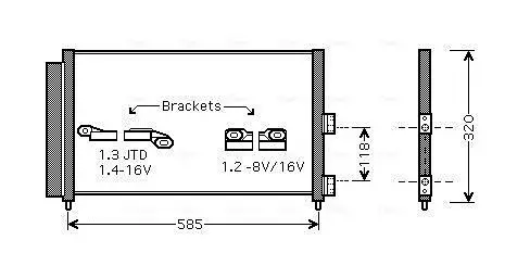 Kondensator, Klimaanlage AVA QUALITY COOLING FT5289D Bild Kondensator, Klimaanlage AVA QUALITY COOLING FT5289D