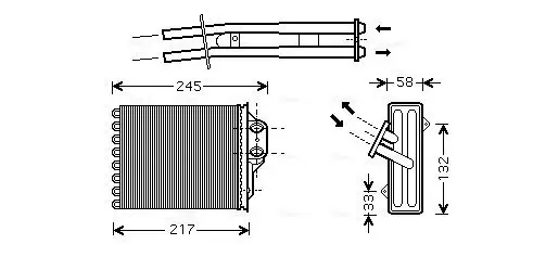 Wärmetauscher, Innenraumheizung AVA QUALITY COOLING FTA6304