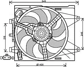 Lüfter, Motorkühlung 12 V AVA QUALITY COOLING FT7564