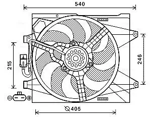 Lüfter, Motorkühlung AVA QUALITY COOLING FT7582