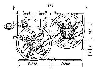 Lüfter, Motorkühlung AVA QUALITY COOLING FT7585