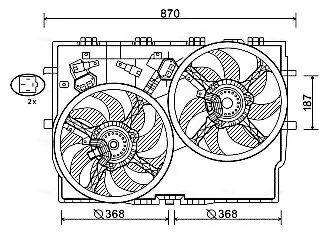 Lüfter, Motorkühlung 12 V AVA QUALITY COOLING FT7588