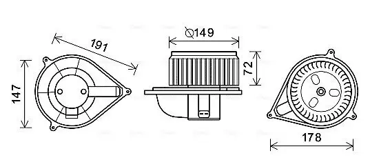 Innenraumgebläse 12 V AVA QUALITY COOLING FT8426 Bild Innenraumgebläse 12 V AVA QUALITY COOLING FT8426