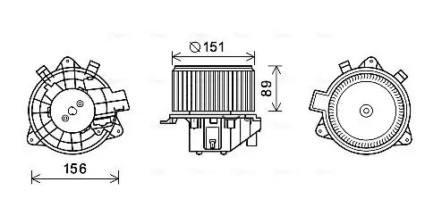 Innenraumgebläse 12 V AVA QUALITY COOLING FT8439