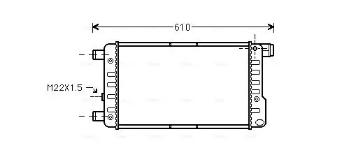 Kühler, Motorkühlung AVA QUALITY COOLING FTA2115