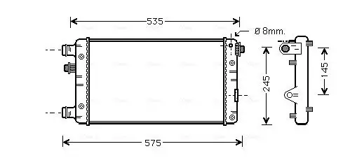 Kühler, Motorkühlung AVA QUALITY COOLING FTA2239 Bild Kühler, Motorkühlung AVA QUALITY COOLING FTA2239
