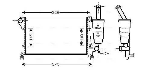 Kühler, Motorkühlung AVA QUALITY COOLING FTA2368 Bild Kühler, Motorkühlung AVA QUALITY COOLING FTA2368