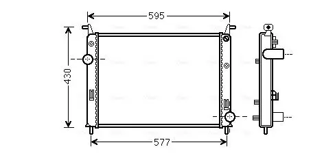 Kühler, Motorkühlung AVA QUALITY COOLING FTA2371 Bild Kühler, Motorkühlung AVA QUALITY COOLING FTA2371