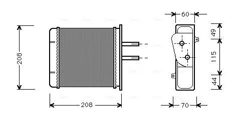 Wärmetauscher, Innenraumheizung AVA Clever Choice FTA6150 Bild Wärmetauscher, Innenraumheizung AVA Clever Choice FTA6150