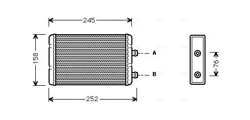 Wärmetauscher, Innenraumheizung AVA QUALITY COOLING FTA6220