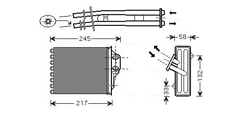 Wärmetauscher, Innenraumheizung AVA QUALITY COOLING FTA6350