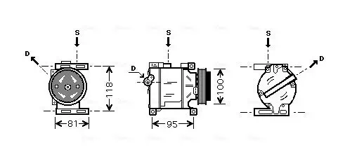 Kompressor, Klimaanlage AVA QUALITY COOLING FTAK090 Bild Kompressor, Klimaanlage AVA QUALITY COOLING FTAK090