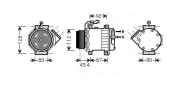 Kompressor, Klimaanlage AVA QUALITY COOLING FTK366