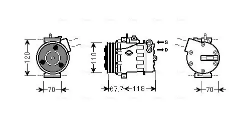 Kompressor, Klimaanlage AVA QUALITY COOLING FTK384