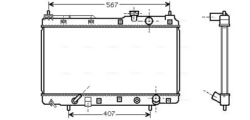 Kühler, Motorkühlung AVA QUALITY COOLING HDA2104