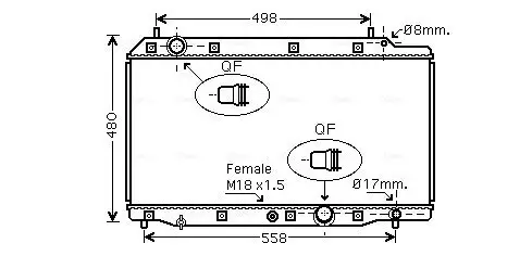 Kühler, Motorkühlung AVA QUALITY COOLING HD2215